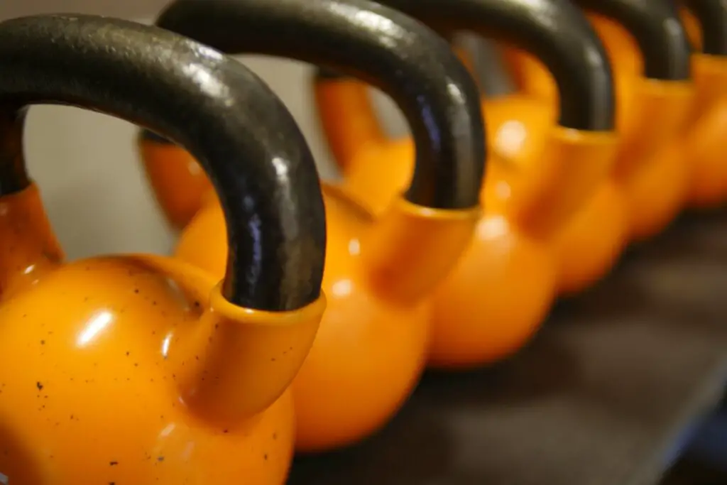 Rows of kettlebells