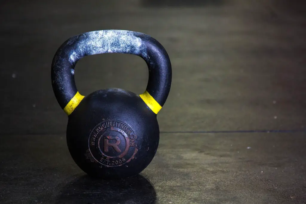 Kettlebell placed on the floor