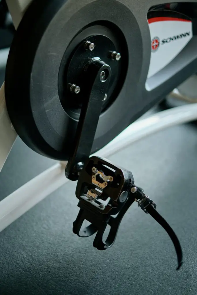 Close up of an exercise bike