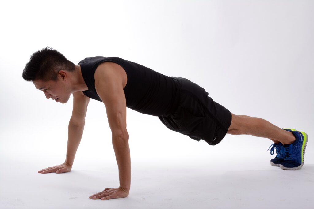 Man doing push ups