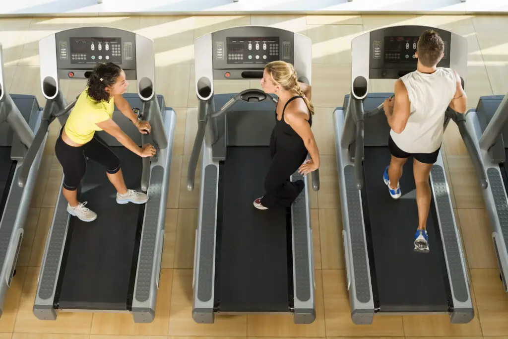 People using treadmills